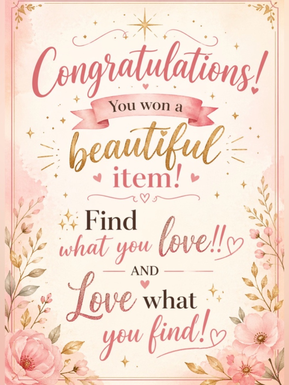 Live Quick List- Congratulations! 🛍️ No cancellations